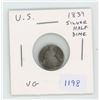 Image 1 : U.S. 1839 Silver Half Dime. VG-8.