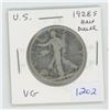 Image 1 : U.S. 1928S Walking Liberty Silver Half Dollar. San Francisco Mint. VG-8.