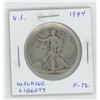 Image 1 : U.S. 1944 Walking Liberty Silver Half Dollar. World War II issue. F-12.