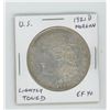 Image 1 : U.S. 1921D Morgan Silver Dollar. Denver Mint. 100th Anniversary of this coin. EF-40. Lightly Toned.