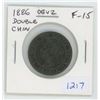Image 1 : 1886 Victorian Large Cent. Obverse 2 (double chin). F-15.
