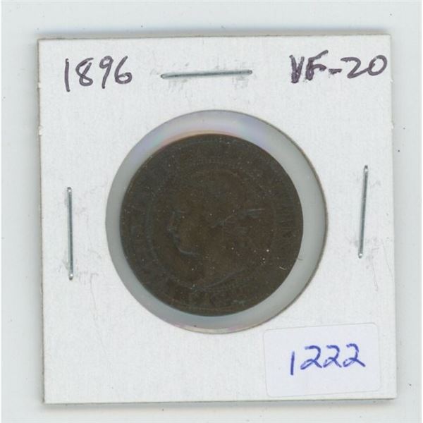 1896 Victorian Large Cent. VF-20.