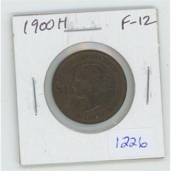 1900H Victorian Large Cent. Heaton Mint. F-12.