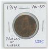 Image 3 : 1914 George V Large Cent. AU-50 Traces of Lustre. Nice.