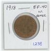 Image 1 : 1918 George V Large Cent. EF-40 or better. Nice. Last issue of World War I.