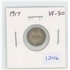 Image 1 : 1917 George V Silver 5 Cents. World War I issue. Nice.