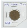 Image 1 : 1943 Tombac 5 Cents. MS-60. Lustrous. Nice.
