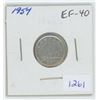 Image 1 : 1954 Silver 10 Cents. EF-40. Nice.