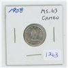 Image 1 : 1958 Silver 10 Cents. MS-63. Cameo. Nice.