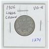 Image 1 : 1906 Edward VII Silver 25 Cents. Large Crown. VG-8. Mintage of both varieties is 237,843.