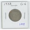 Image 1 : 1933 George V Silver 25 Cents. G-6. Key Date. Mintage of 421,282.