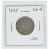 Image 1 : 1935 George V Silver 25 Cents. VG-8. Key Date. Mintage of 537,772.