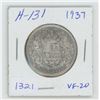 Image 1 : 1937 George VI Silver 50 Cents. VF-20. First issue of George VI. Key Date. Mintage of 192,016.