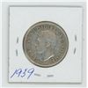 Image 2 : 1939 George VI Silver 50 Cents. VF-30. Nice. Key Date. Mintage of 287,976. World War II issue.