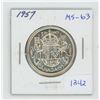 Image 1 : 1957 Silver 50 Cents. MS-63. Nice.