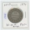 Image 1 : Newfoundland. 1894 Silver 50 Cents. VG-10 or better. Key Date. Mintage of 40,000.