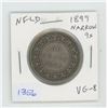 Image 1 : Newfoundland. 1899 Narrow 9s Silver 50 Cents. VG-8. Mintage of 150,000 for all varieties.
