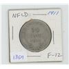 Image 1 : Newfoundland. 1911 Silver 50 Cents. The first silver 50 cents issued for George V. Mintage of 200,00
