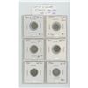 Image 1 : Lot of 6 Canadian Silver 5 Cents. Includes 1902, 1905, 1914, 1917, 1919 & 1920. Coins grade VG-8 to 
