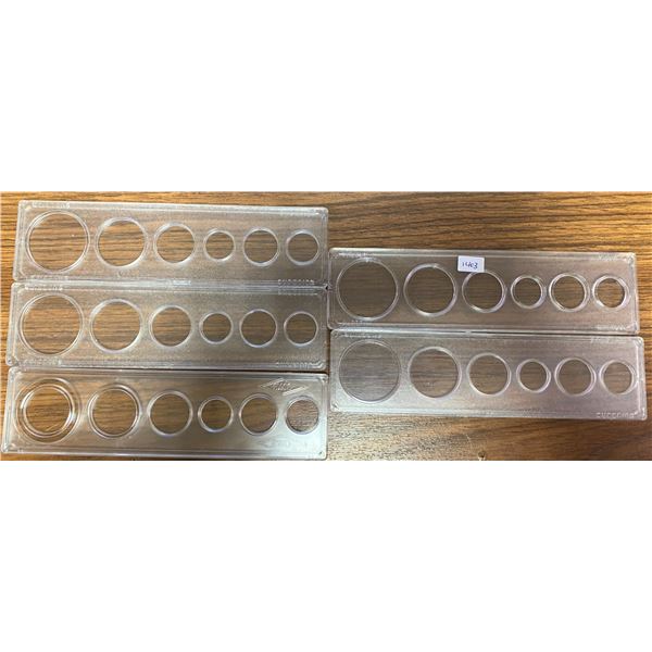 Set of 5 Whitman Aurora hard plastic holders for Mint & Proof Like Sets.