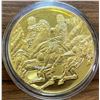 Image 2 : Horsemen. From the Ancient Greece medals series. A beautiful gold-plated bronze medal measuring 50mm