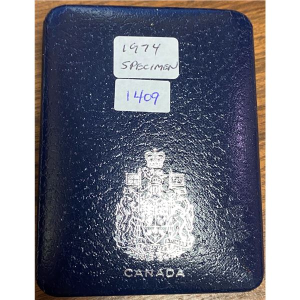 1974 Specimen Dollar that commemorates the 100th Anniversary of the City of Winnipeg. Housed in its 