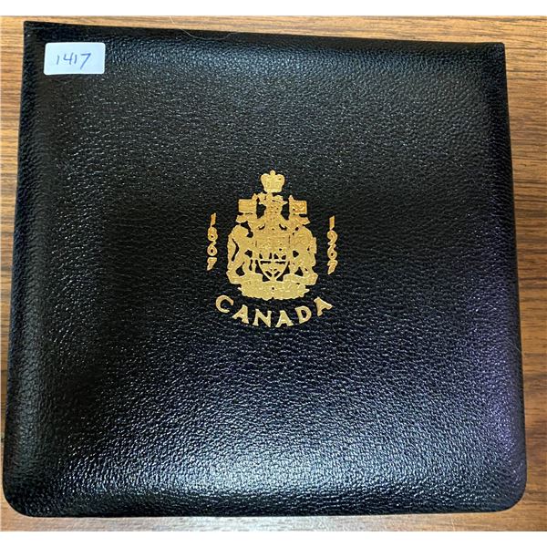 1967 6-coin Royal Canadian Mint $20 Gold Specimen Set. (Gold coin not included.)  Contains 1 cent, 5