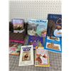 Image 1 : LOT OF CHILDREN'S AND CAT BOOKS WITH BASKET