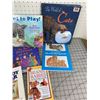 Image 2 : LOT OF CHILDREN'S AND CAT BOOKS WITH BASKET