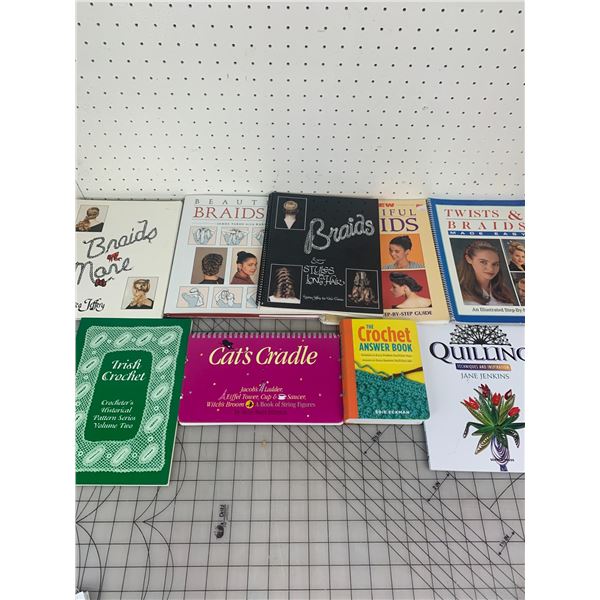 LOT OF CRAFT AND HAIR BRAIDING BOOKS