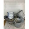 Image 1 : OLD COAL PAIL AND GALVANIZED PAILS