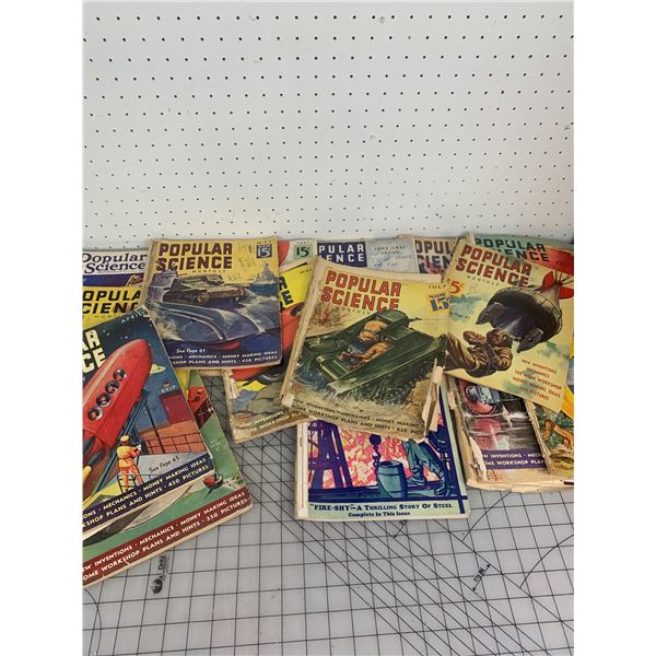 LOT OF OLD POPULAR SCIENCE MAGAZINES