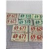 Image 1 : LOT OF SASK LICENSE PLATE PAIRS  "69"