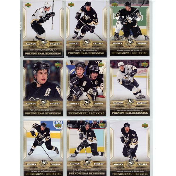 Lot of Sidney Crosby rookie cards
