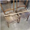 Image 2 : Two antique chairs (one is split ) old hard wood chairs