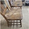 Image 4 : Two antique chairs (one is split ) old hard wood chairs