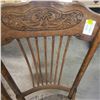 Image 6 : Two antique chairs (one is split ) old hard wood chairs