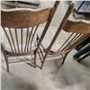 Image 7 : Two antique chairs (one is split ) old hard wood chairs