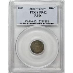 1863 H10C PR62 PCGS