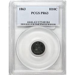 1863 H10C PR63 PCGS