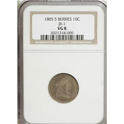 1805 10C 5 Berries VG8 NGC