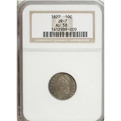 1827 10C AU58 NGC