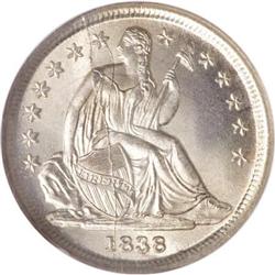 1838 10C Large Stars MS68 NGC