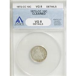 1872-CC 10C VG8 ANACS