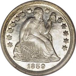 1859 10C PR66 Cameo NGC