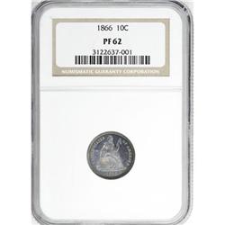 1866 10C PR62 NGC