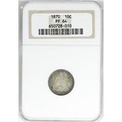 1870 10C PR64 NGC