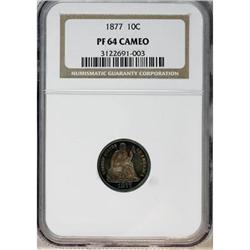 1877 10C PR64 Cameo NGC
