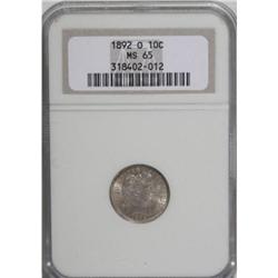 1892-O 10C MS65 NGC