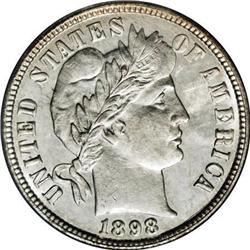 1898-O 10C MS65 PCGS